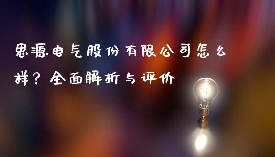 思源电气股份有限公司怎么样？全面解析与评价_https://wap.ycdhulan.com_国际财经_第1张