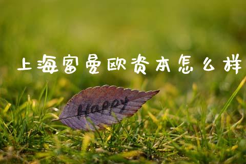 上海富曼欧资本怎么样_https://wap.ycdhulan.com_金融咨询_第1张