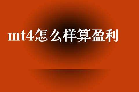 mt4怎么样算盈利_https://wap.ycdhulan.com_金融咨询_第1张