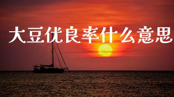 大豆优良率什么意思_https://wap.ycdhulan.com_投资基金_第1张