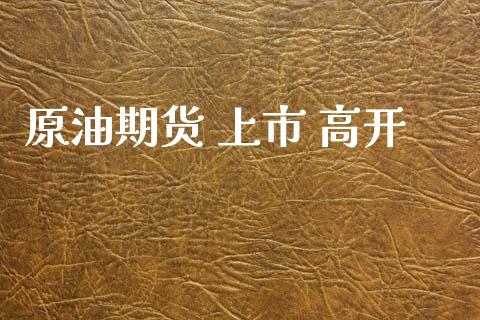 原油期货 上市 高开_https://wap.ycdhulan.com_财务投资_第1张