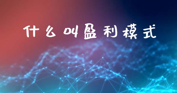 什么叫盈利模式_https://wap.ycdhulan.com_财经新闻_第1张