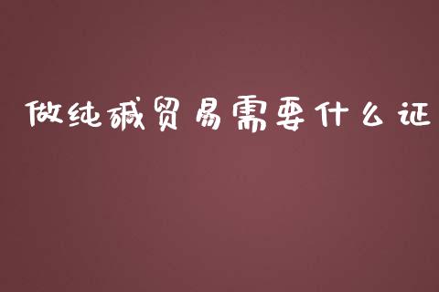 做纯碱贸易需要什么证_https://wap.ycdhulan.com_货币市场_第1张