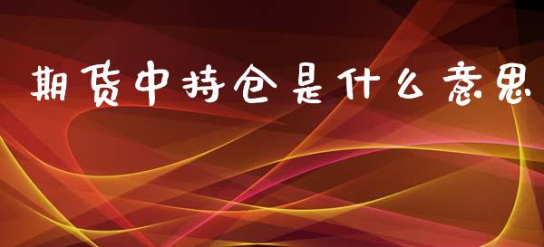 期货中持仓是什么意思_https://wap.ycdhulan.com_财务投资_第1张