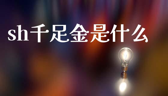 sh千足金是什么_https://wap.ycdhulan.com_投资基金_第1张
