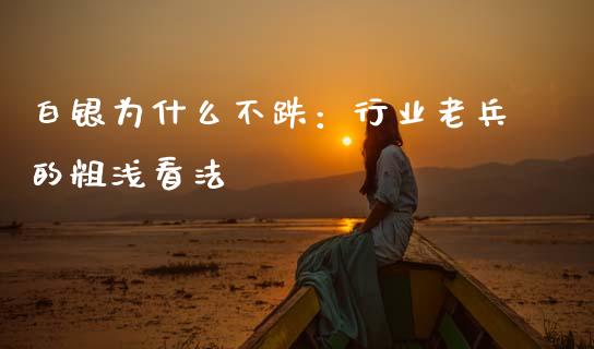 白银为什么不跌：行业老兵的粗浅看法_https://wap.ycdhulan.com_财务投资_第1张