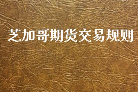 芝加哥期货交易规则_https://wap.ycdhulan.com_财务投资_第1张