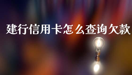 建行信用卡怎么查询欠款_https://wap.ycdhulan.com_国际财经_第1张