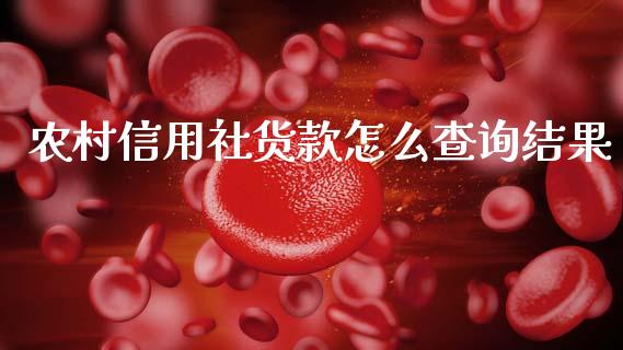 农村信用社货款怎么查询结果_https://wap.ycdhulan.com_国际财经_第1张