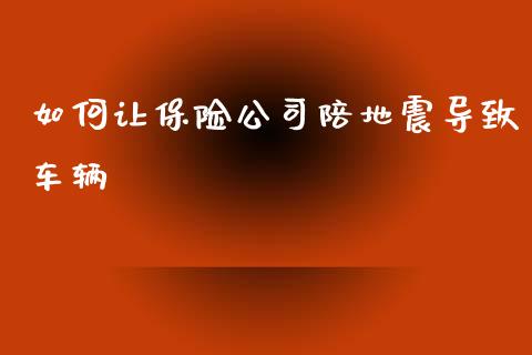 如何让保险公司陪地震导致车辆_https://wap.ycdhulan.com_国际财经_第1张