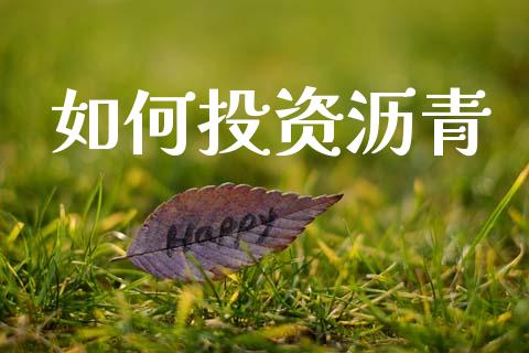 如何投资沥青_https://wap.ycdhulan.com_财经新闻_第1张