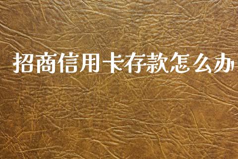 招商信用卡存款怎么办_https://wap.ycdhulan.com_国际财经_第1张