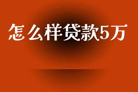 怎么样贷款5万_https://wap.ycdhulan.com_财务投资_第1张