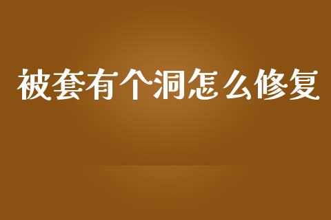被套有个洞怎么修复_https://wap.ycdhulan.com_财经新闻_第1张