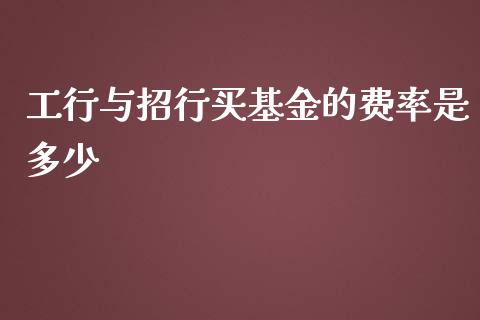 工行与招行买基金的费率是多少_https://wap.ycdhulan.com_货币市场_第1张
