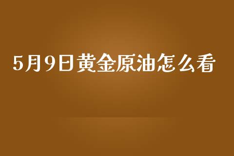 5月9日黄金原油怎么看_https://wap.ycdhulan.com_投资基金_第1张