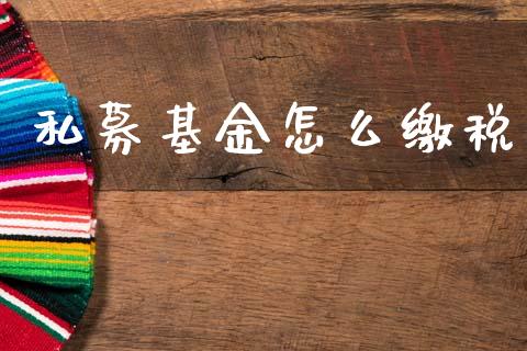 私募基金怎么缴税_https://wap.ycdhulan.com_财务投资_第1张