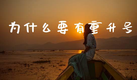 为什么要有重升号_https://wap.ycdhulan.com_国际财经_第1张