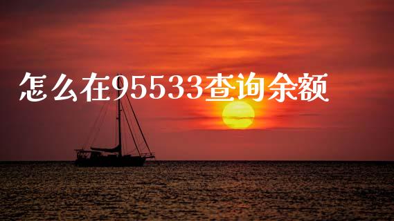 怎么在95533查询余额_https://wap.ycdhulan.com_货币市场_第1张