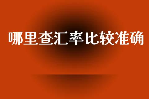 哪里查汇率比较准确_https://wap.ycdhulan.com_货币市场_第1张