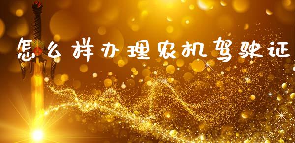 怎么样办理农机驾驶证_https://wap.ycdhulan.com_货币市场_第1张