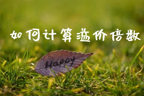 如何计算溢价倍数_https://wap.ycdhulan.com_货币市场_第1张
