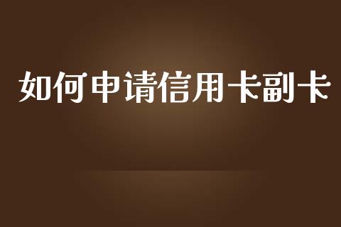 如何申请信用卡副卡_https://wap.ycdhulan.com_财经新闻_第1张