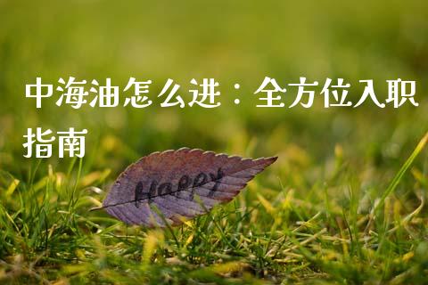中海油怎么进：全方位入职指南_https://wap.ycdhulan.com_货币市场_第1张