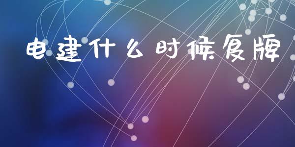 电建什么时候复牌_https://wap.ycdhulan.com_财经新闻_第1张