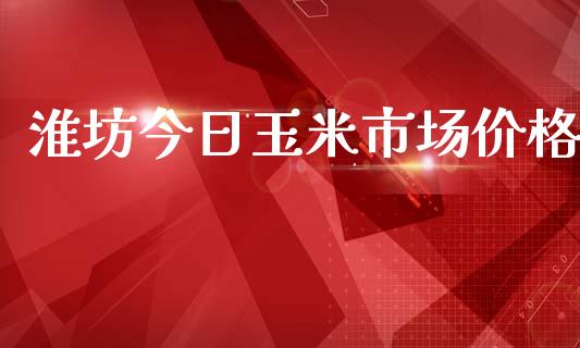 淮坊今日玉米市场价格_https://wap.ycdhulan.com_财经新闻_第1张