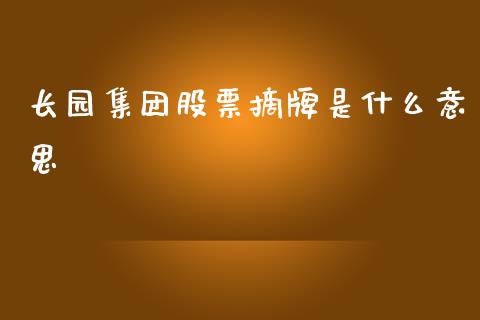 长园集团股票摘牌是什么意思_https://wap.ycdhulan.com_财经新闻_第1张