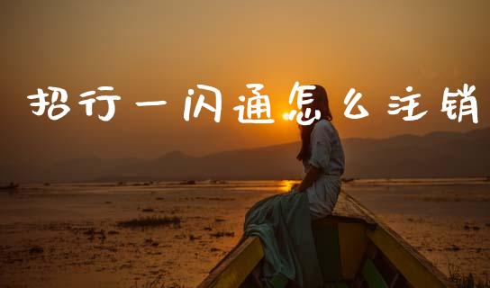 招行一闪通怎么注销_https://wap.ycdhulan.com_货币市场_第1张