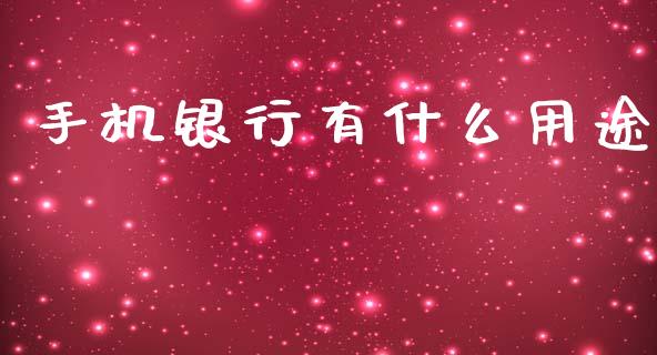 手机银行有什么用途_https://wap.ycdhulan.com_投资基金_第1张
