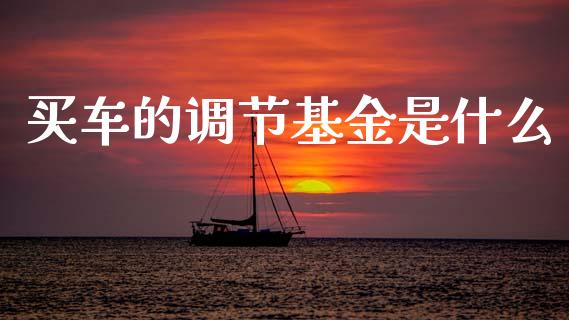 买车的调节基金是什么_https://wap.ycdhulan.com_投资基金_第1张