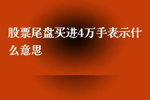 股票尾盘买进4万手表示什么意思_https://wap.ycdhulan.com_财经新闻_第1张