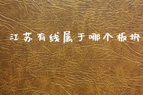 江苏有线属于哪个板块_https://wap.ycdhulan.com_财经新闻_第1张