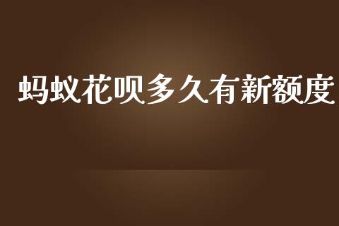 蚂蚁花呗多久有新额度_https://wap.ycdhulan.com_财务投资_第1张