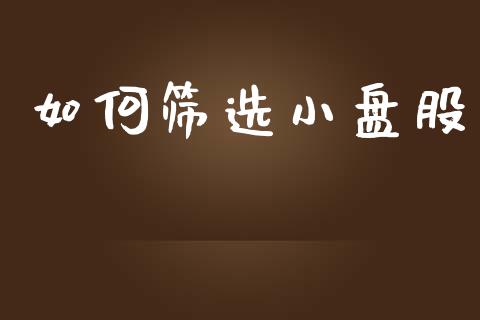 如何筛选小盘股_https://wap.ycdhulan.com_财务投资_第1张