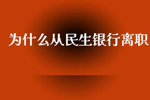 为什么从民生银行离职_https://wap.ycdhulan.com_财经新闻_第1张