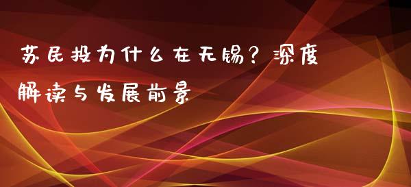 苏民投为什么在无锡？深度解读与发展前景_https://wap.ycdhulan.com_投资基金_第1张