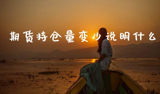 期货持仓量变少说明什么_https://wap.ycdhulan.com_财务投资_第1张