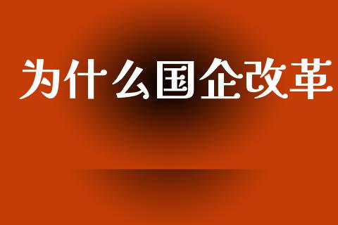 为什么国企改革_https://wap.ycdhulan.com_财经新闻_第1张