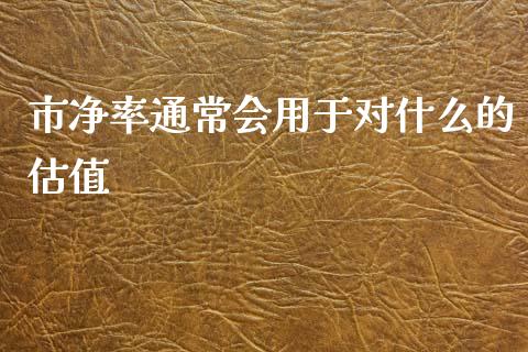 市净率通常会用于对什么的估值_https://wap.ycdhulan.com_国际财经_第1张