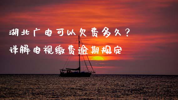 湖北广电可以欠费多久？ 详解电视缴费逾期规定_https://wap.ycdhulan.com_国际财经_第1张