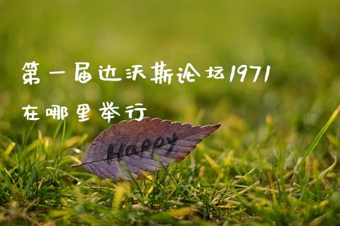 第一届达沃斯论坛1971在哪里举行_https://wap.ycdhulan.com_投资基金_第1张