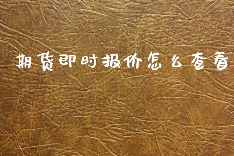 期货即时报价怎么查看_https://wap.ycdhulan.com_货币市场_第1张