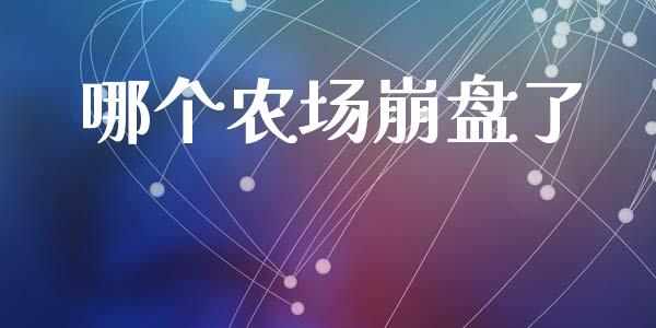 哪个农场崩盘了_https://wap.ycdhulan.com_财经新闻_第1张
