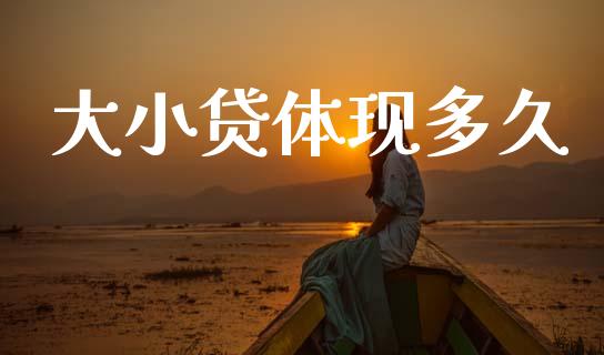 大小贷体现多久_https://wap.ycdhulan.com_财经新闻_第1张