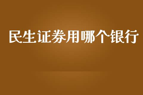 民生证券用哪个银行_https://wap.ycdhulan.com_财务投资_第1张