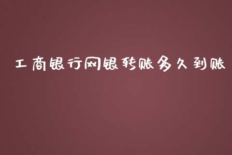 工商银行网银转账多久到账_https://wap.ycdhulan.com_国际财经_第1张